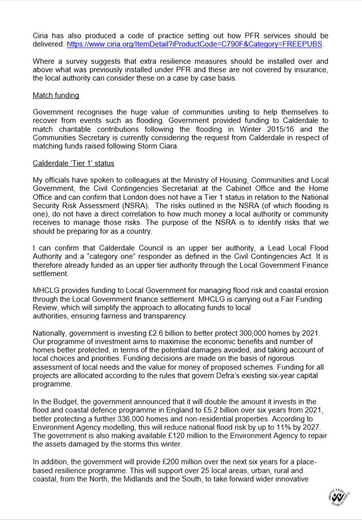 page 2 of Floods Minister letter