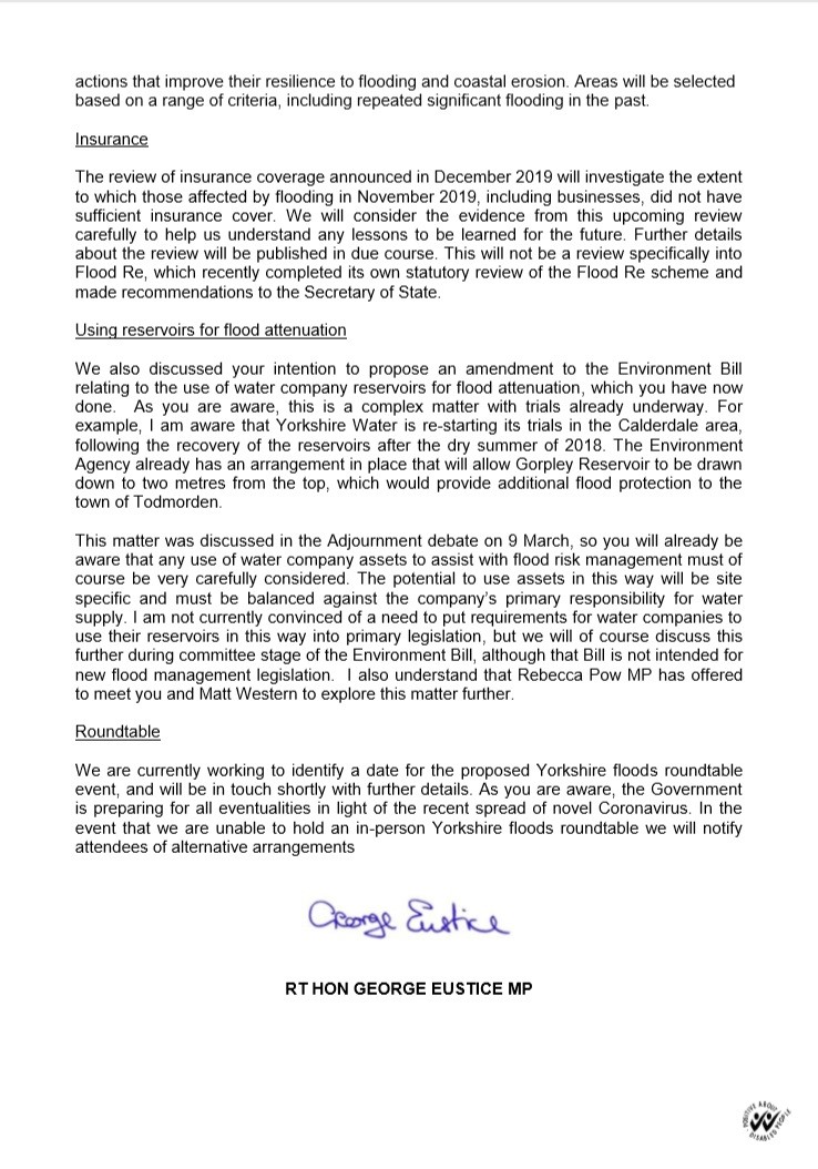 page 3 of Floods Minister letter