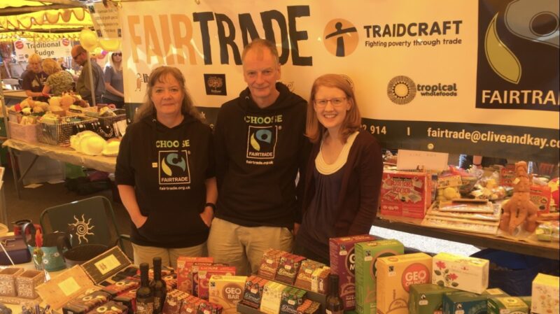 Holly campaigning for Fairtrade 
